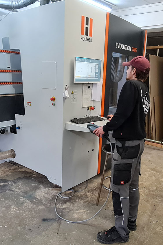 Bedienung der CNC Maschine